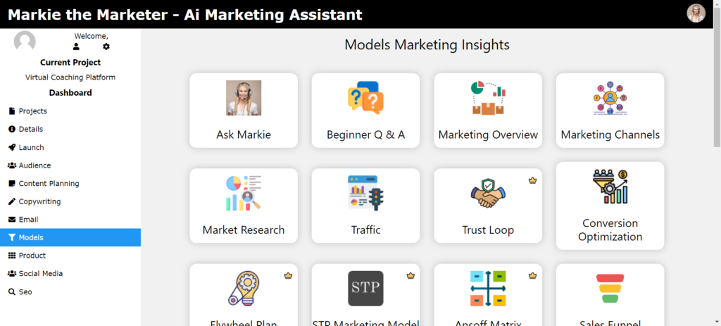 ask Markie - ai assistant - marketing models